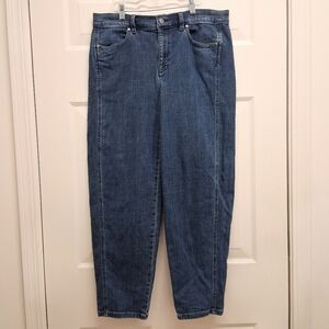 Eileen Fisher Organic Cotton Denim Tapered Jeans Small Fall 2025 Sustainable